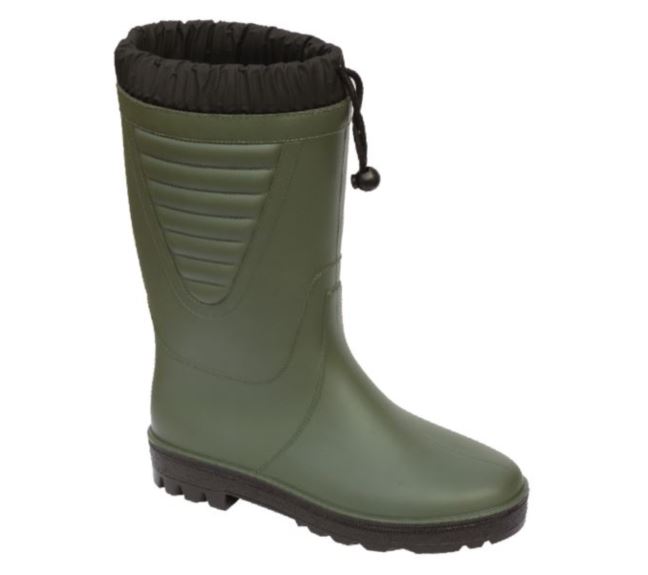 Buty gumowe IS PVC 06320 020 zimowe zielone