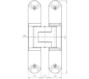 Zawias TECTUS TE340 3 D chrom mat