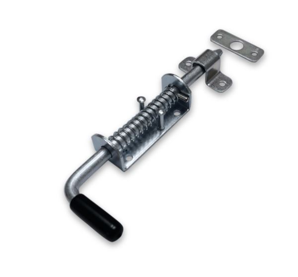 Zasuwa ryglowa 220 wąska ze sprężyną - ocynk