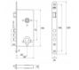 Zamek LOB trzpieniowy 72/50 WB ZT7514B ocynk