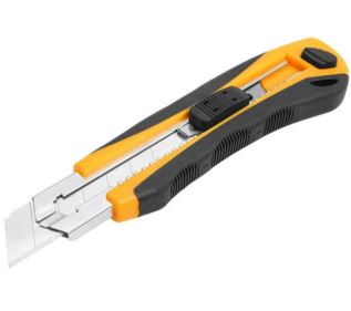 Nóż łamany TOLSEN 25x140mm zatrzask wzm.+ 3 ostrza