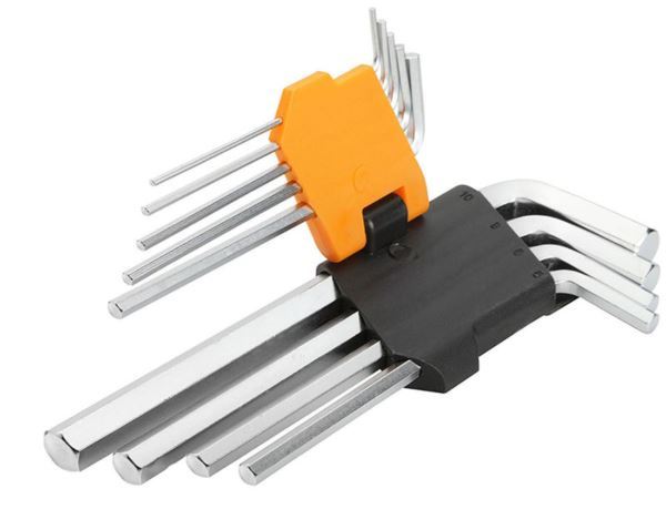 Klucze imbusowe długie 9szt. 1.5,10 mm