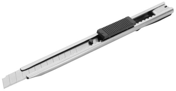Nóż łamany TOLSEN 9x80mm metalowy cienki