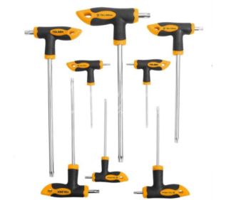 Wkrętaki TORX TOLSEN 8 szt. poprzeczna rękojeść