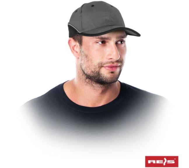 Czapka ochronna z daszkiem CZFMN_SB szara