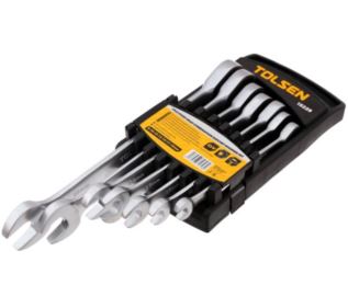 Zestaw kluczy płasko-oczkowych z grzechotką 7 szt.