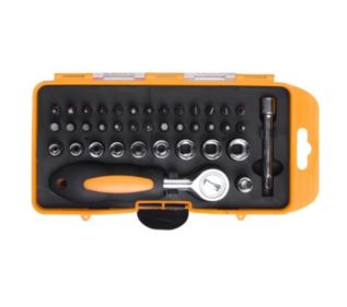 Zestaw bitów i nasadek 1/4" 38 szt. + uchwyt