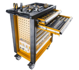 Szafka warsztatowa z narzędziami TOLSEN 179 szt.