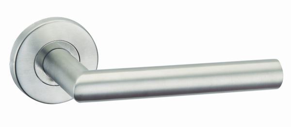 Klamka kr. DUO rozeta okrągła INOX