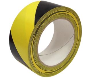 Taśma ostrzeg. samoprz. TS02 żółto-czarna 33 m