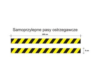 PA07S Pas antypoślizgowy ziar. żółto-czarny 5x100