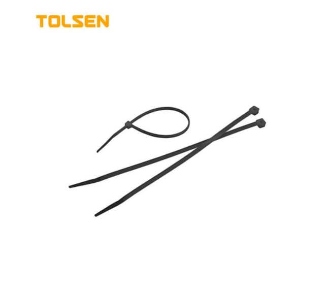 Opaski zaciskowe TOLSEN nylonowe czarne 4,8x400mm