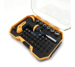 Zestaw bitów i nasadek 1/4" 38 szt. + uchwyt T