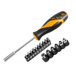 Wkrętak z bitami TOLSEN 17 szt.