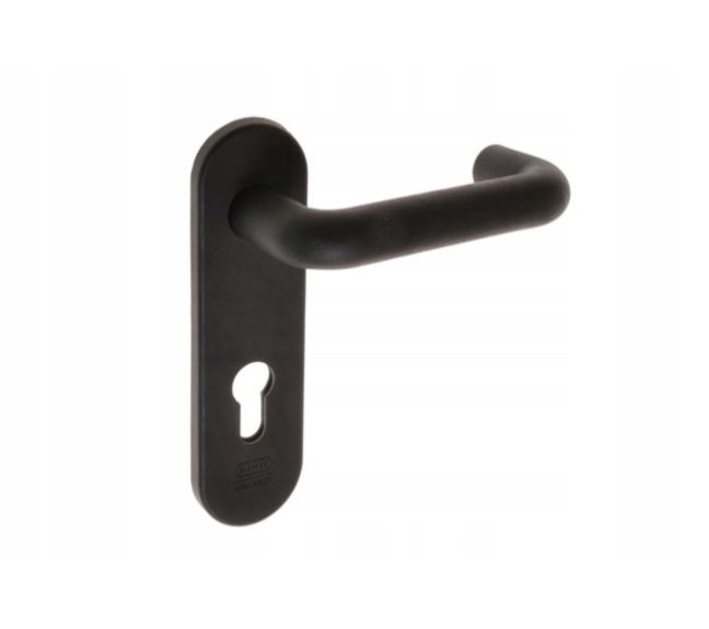 Klamka do drzwi technicznych 72 trzpień 9 czarna