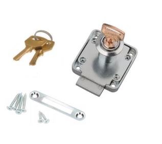 Zamek meblowy ZMB4 niklowany