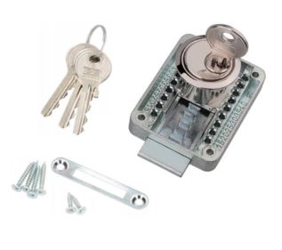 Zamek meblowy ZMB3 niklowany