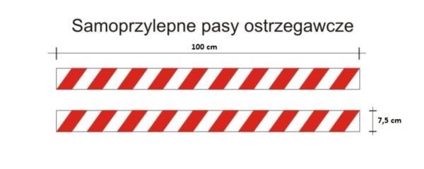 IH-11 Pas samoprzylepny biało-czerwony
