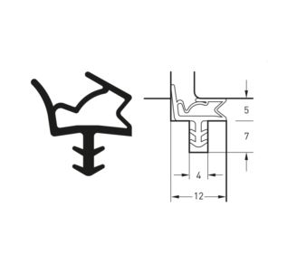 Uszczelka S 6612 brąz mahoniowy