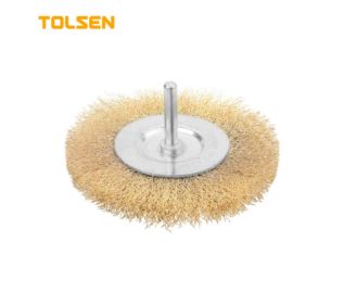 Szczotka tarczowa z trzpieniem TOLSEN druciana 50m