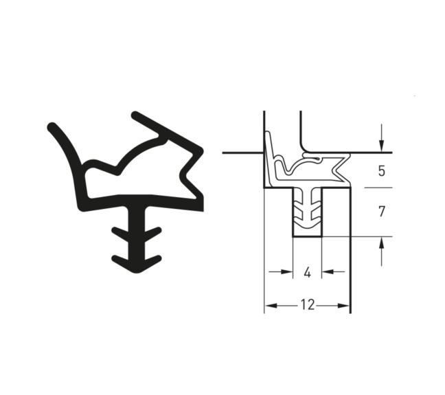 Uszczelka S 6612 brąz rustykalny
