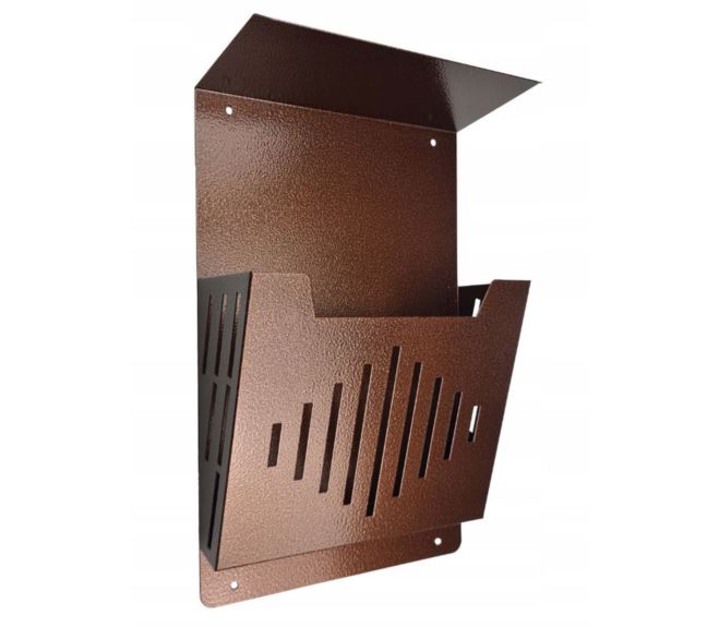 Kosz na reklamy A4 z płytkim wyc. z daszkiem kr2d